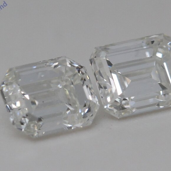 Emerald Diamond Studs 14K Yellow Gold (2.03 Ct H Vs1 Gia ) C54200018 - Picture 4 of 6